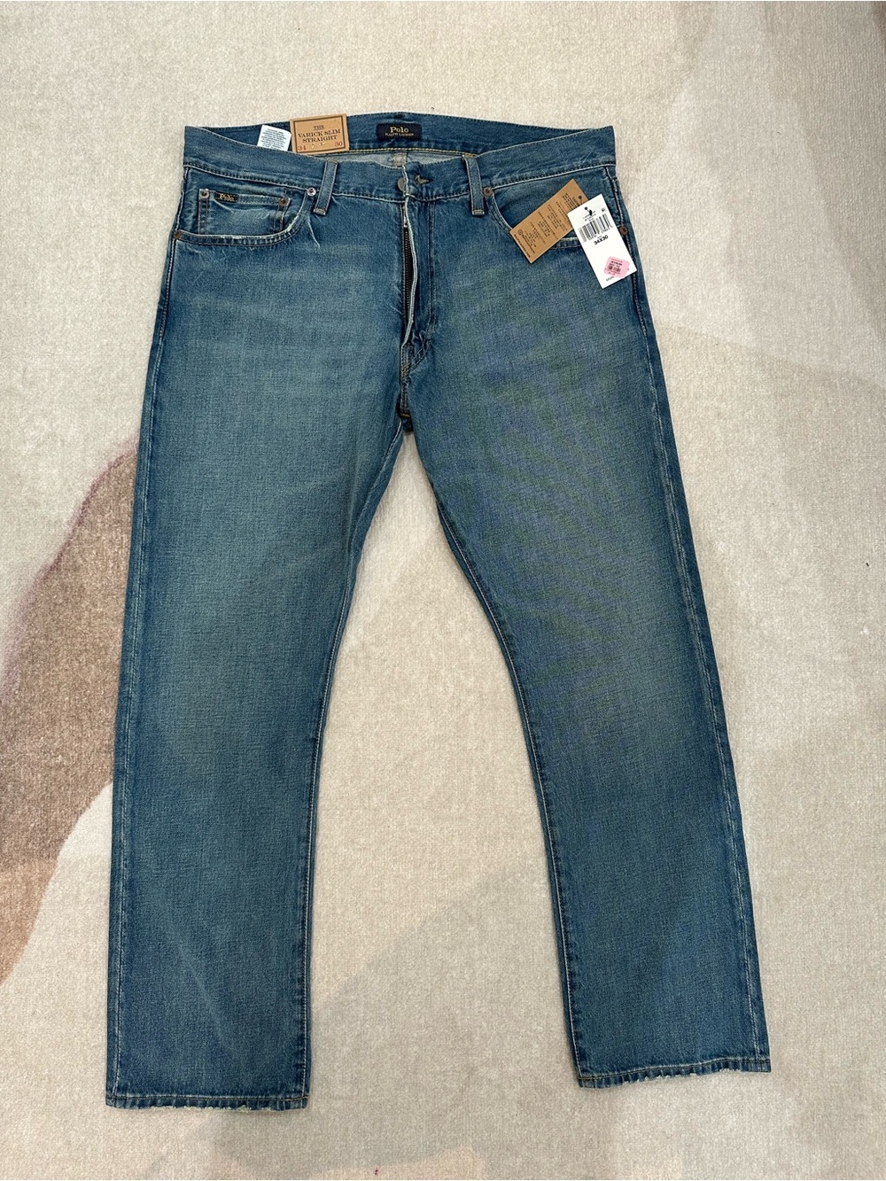 Polo by Ralph Lauren Men's Straight Jeans in Blue Denim